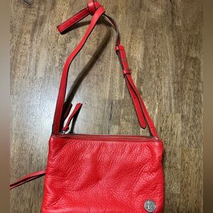 Vince Camuto Red Leather Crossbody Bag